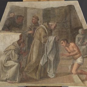 Annibale Carracci - San Diego de Alcalá riceve il saio francescano