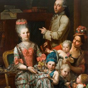 [object Object] - Ritratto di Antonio Ghidini con la famiglia 
