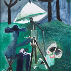 Pablo Picasso - Le peintre et son modèle en plein air
