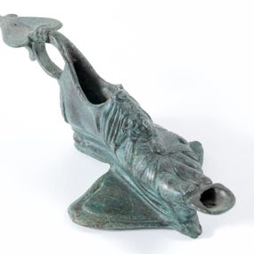 null - Lampe à huile en bronze en forme de sandale du trésor Borgo delle Orsoline, Parme