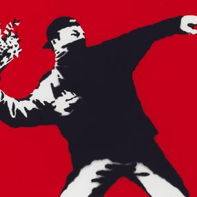 Banksy - Love Is In The Air (Flower Thrower)