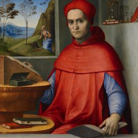 [object Object] - Ritratto di cardinale nello studio