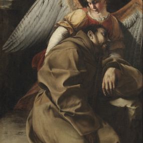 [object Object] - San Francesco sorretto da un angelo