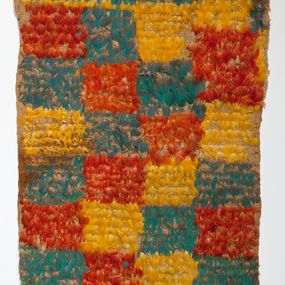null - Fragment of fabric with parrot feathers