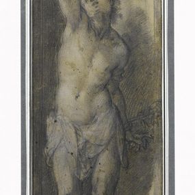 [object Object] - Study for Saint Sebastian chained in a niche