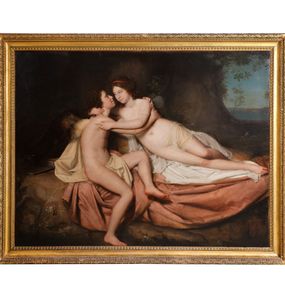 [object Object] - Portrait de Filippo et Costanza De Marinis en Cupidon et Psyché
