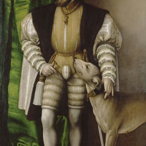 [object Object] - Portrait of Charles V with dog