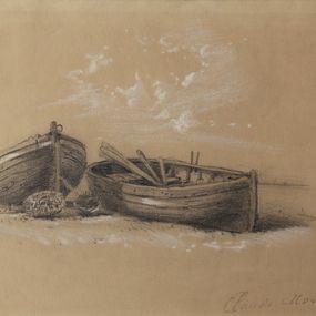 [object Object] - Two beached canoes