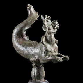 null - Sconce with eros on marine hippocampus