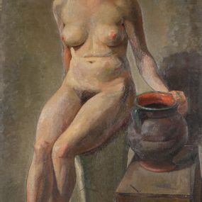 [object Object] - Nude woman with amphora