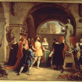 [object Object] - Francesco I re di Francia nello studio di Benvenuto Cellini