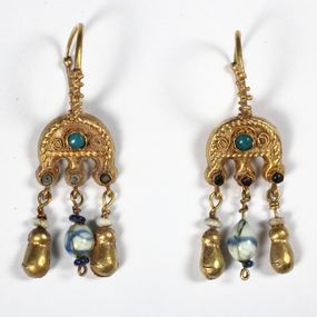 null - Double pendant earrings