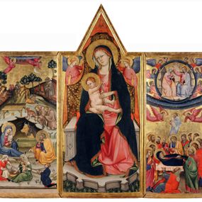 [object Object] - Madonna in trono con il Bambino e scene della vita di Gesù e della Vergine (Trittico di Beffi)