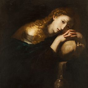 Jusepe de Ribera - La Maddalena in meditazione del teschio