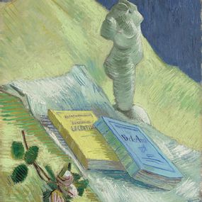 Vincent Van Gogh - Natura morta con statuetta in gesso e libri