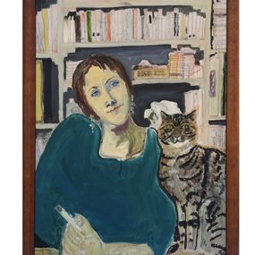 [object Object] - SECTION 11 - 2 - Carla with cat (portrait of C. R. with the cat Giuseppe Verdi)