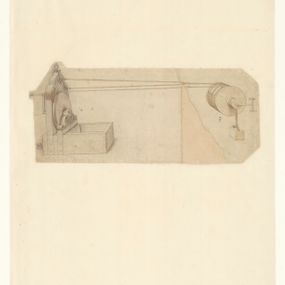 Leonardo da Vinci - Disegno di una macchina per fabbricare corde