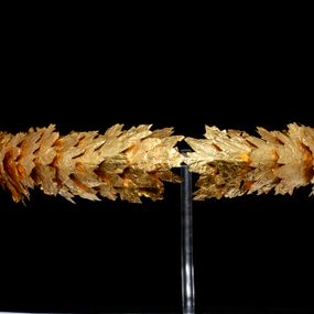 null - Corona funeraria con foglie di quercia