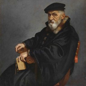 [object Object] - Portrait of a seated old man