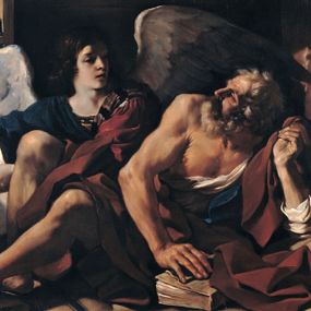 Giovanni Francesco Barbieri, detto Guercino - San Matteo e l'angelo