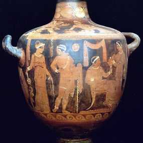 null - Classical Section - Room 1. Hydría with red figures from Cerzeto