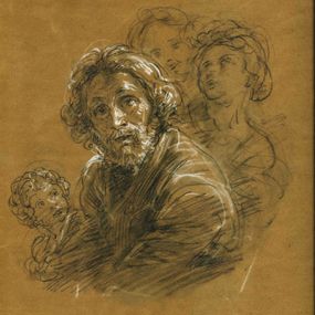 Giovanni Carnovali, detto il Piccio - Autoritratto con tre bambini