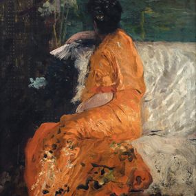 Giuseppe De Nittis - Il Kimono color arancio