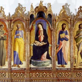 [object Object] - Madonna and Child Enthroned and Saints known as the Montefiorentino Polyptych