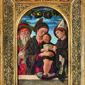 Andrea Mantegna -  Madonna col Bambino e i santi Gerolamo e Ludovico di Tolosa 