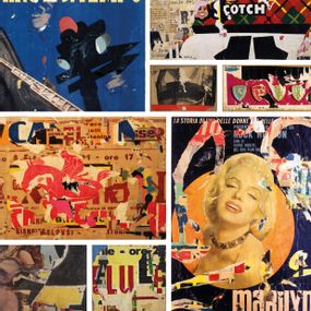 [object Object] - Detail of the rendering of the poster ensemble of the décollages