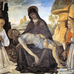 Pietro di Cristoforo Vannucci, detto Perugino - Pietà con San Girolamo e Santa Maria Maddalena