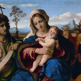 [object Object] - Madonna col Bambino tra i santi Giovanni Battista e la Maddalena