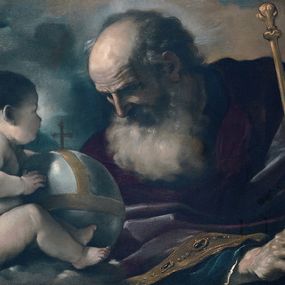 Giovanni Francesco Barbieri, detto Guercino - Padre Eterno con un angioletto