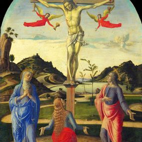 [object Object] - Crucifijo con ángeles que recogen la sangre de Cristo