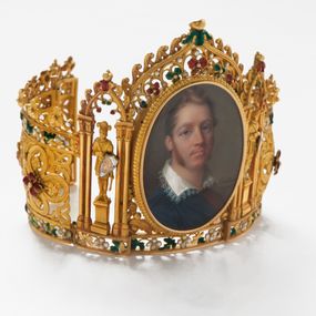 [object Object] - Bracelet with miniature portrait of Count Edwin de Fagan