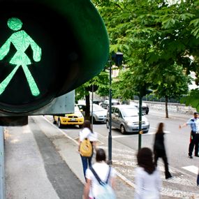 [object Object] - Untitled 2005 (Green Woman on the Traffic Light)