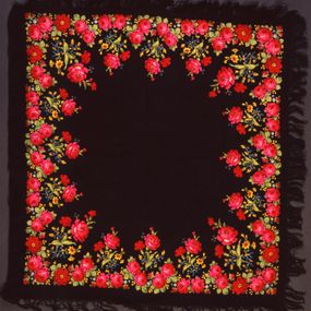 null - Embroidered silk shawl from Valle Varaita
