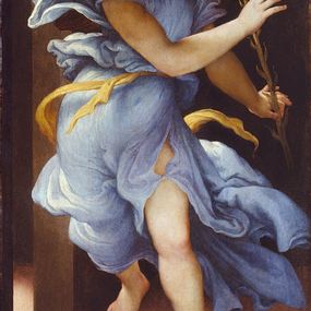Lorenzo Lotto - Angelo annunciatore (particolare da l'Annunciazione)