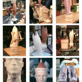 [object Object] - Series of photographic images relating to the production of Barry X Ball's work Matthew Barney