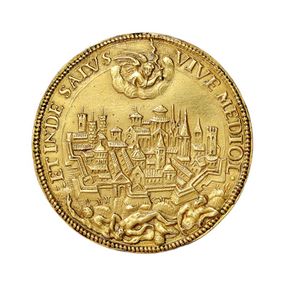 [object Object] -  Medalla de oro del rey de los Habsburgo Felipe IV de España, duque de Milán