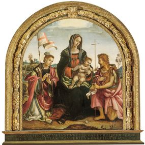 [object Object] - Madonna col Bambino e santi (Pala dell'Udienza)