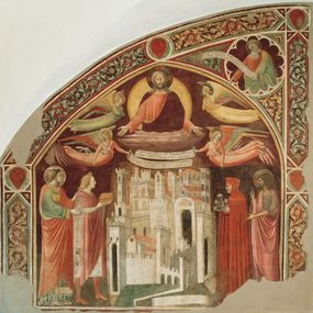 [object Object] - La città di Prato con i santi Stefano e Giovanni Battista e i benefattori Michele Dagomari e Francesco Datini