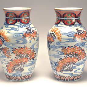 null - Pair of porcelain vases