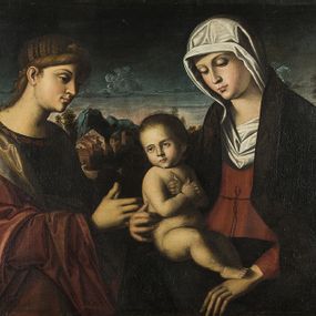 [object Object] - Madonna with child and St. Catherine