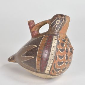 null - Zoomorphic bottle with spout and bridge handle