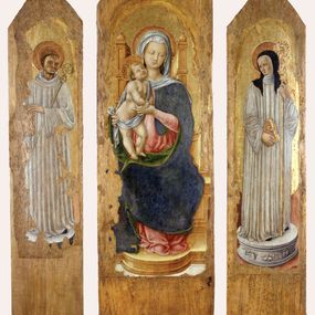 [object Object] -  Madonna con Bambino in trono tra San Benedetto e Santa Scolastica