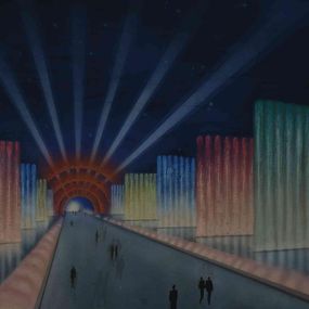 [object Object] - Exposition Universelle de Rome 1942 Etude pour un projet d'éclairage à eau