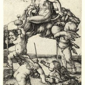 Albrecht Dürer - La strega che cavalca una capra