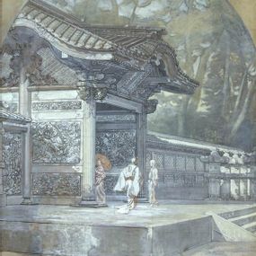 Antonio Fontanesi - Ingresso di un tempio in Giappone