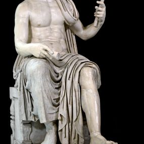 null - Statua colossale seduta dell’Imperatore Claudio